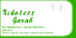 nikolett garab business card